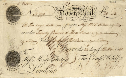 Draft of Minet & Fector, 1801 Draft of Minet & Fector, 1801